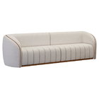 Sofá 3 Lugares 292cm Bipartido West Courino Caramelo| Linho A